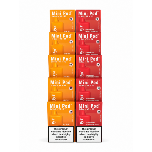 Mini Pod 1000 Puff - 50mg 10 PACK